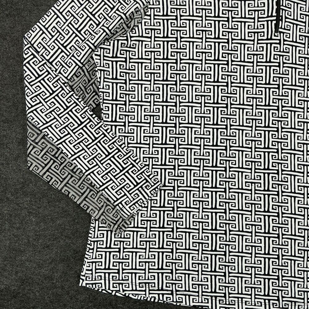 IBKUL Sun Protective Top XXL Ethnic Print 1/4 Zip Long Sleeve UPF 50 Mesh Vents - Picture 6 of 12